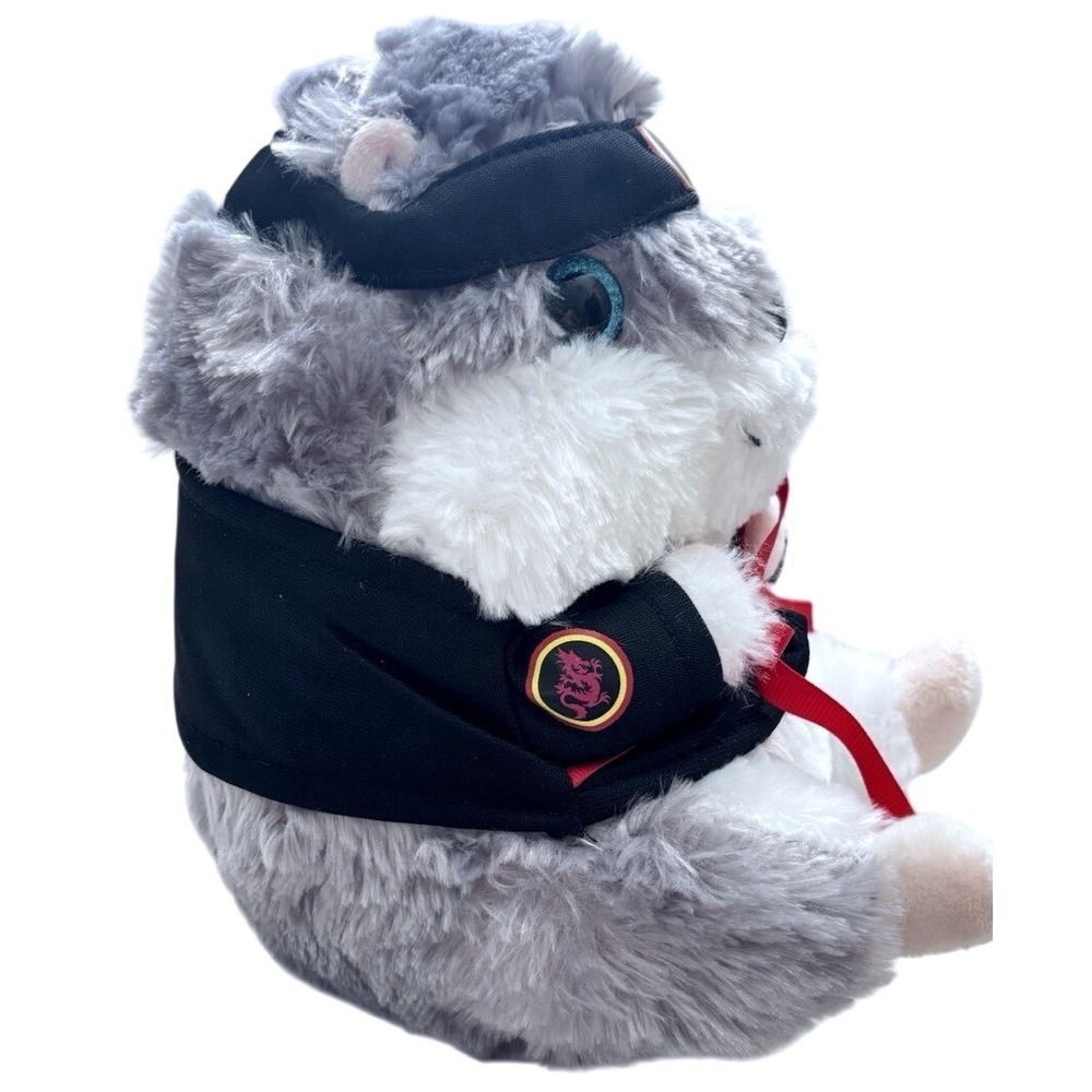 Nanco Belly Buddy Ninja Hamster Soft Plush Toy Stuffed Animal 10.5" - Picture 5 of 7